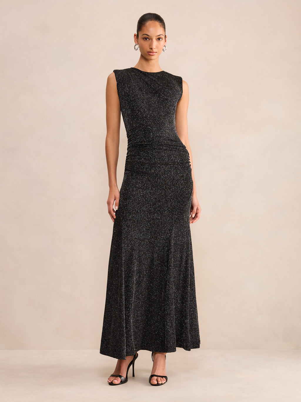 Ciara Gathered Glitter Maxi