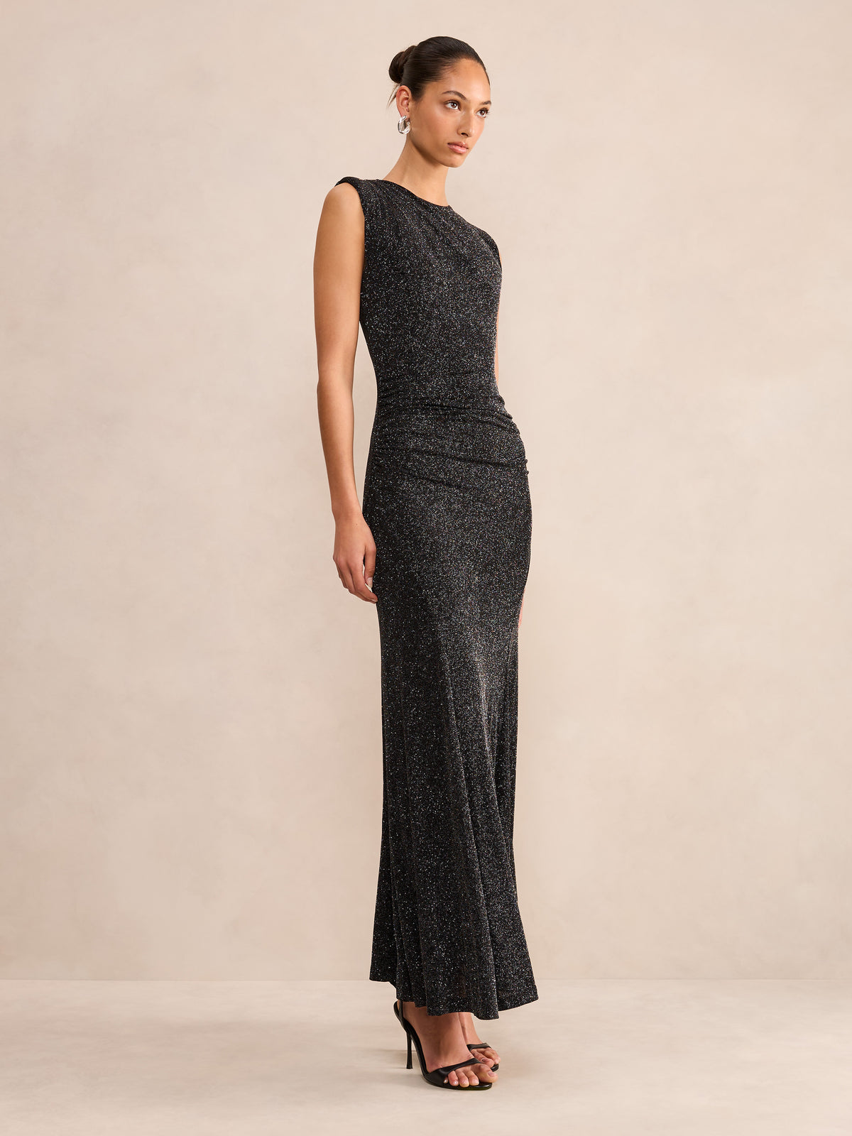Ciara Gathered Glitter Maxi