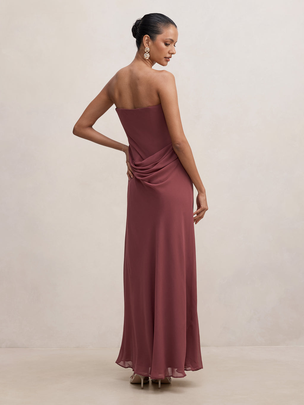 Gwynne Petite Draped Strapless Maxi