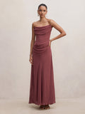 Gwynne Petite Draped Strapless Maxi