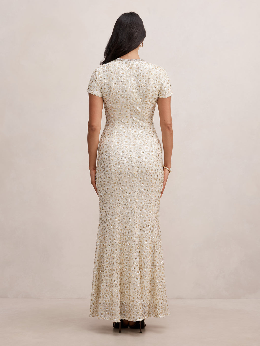 Ines Beaded Sequin Gown