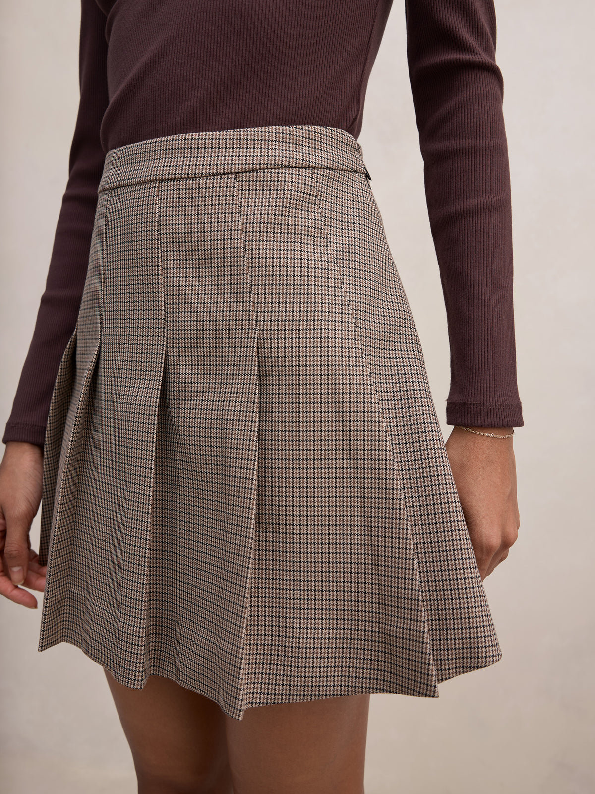Alisha Petite Pleated Mini Skirt