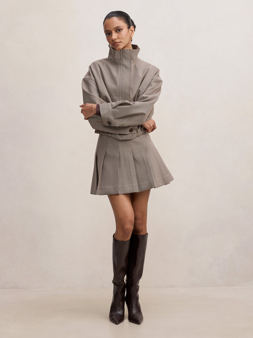Alisha Petite Pleated Mini Skirt