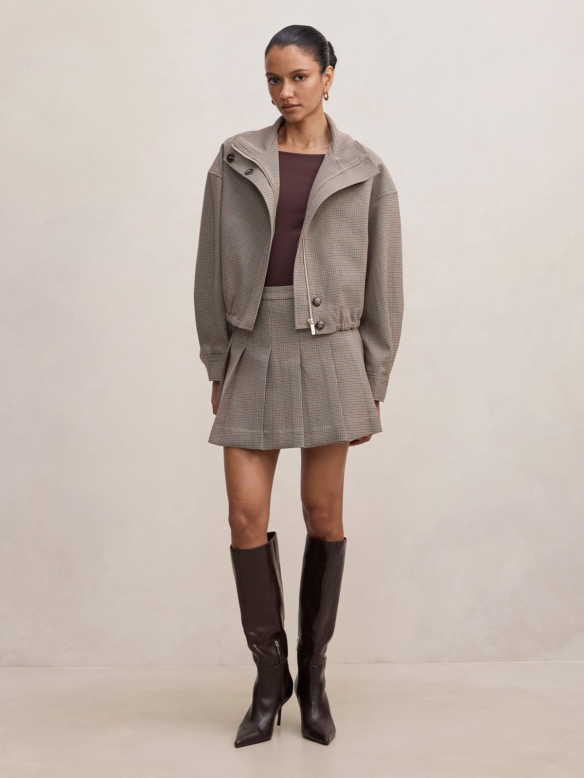 Hazel Petite Funnel Neck Jacket