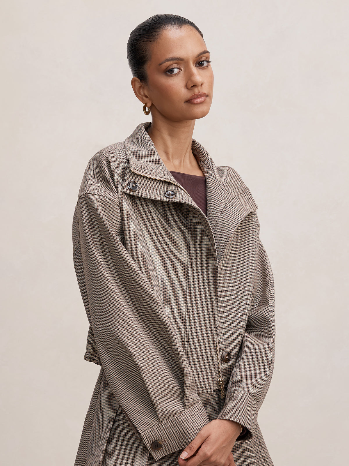 Hazel Petite Funnel Neck Jacket