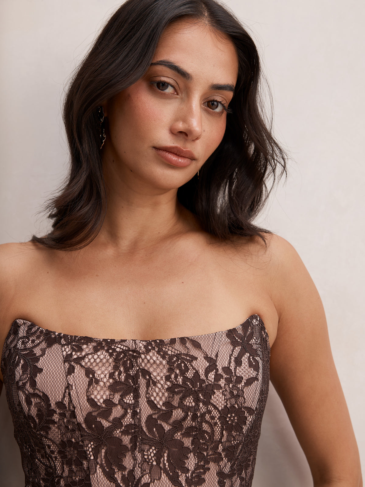 Reese Strapless Lace Corset Mini