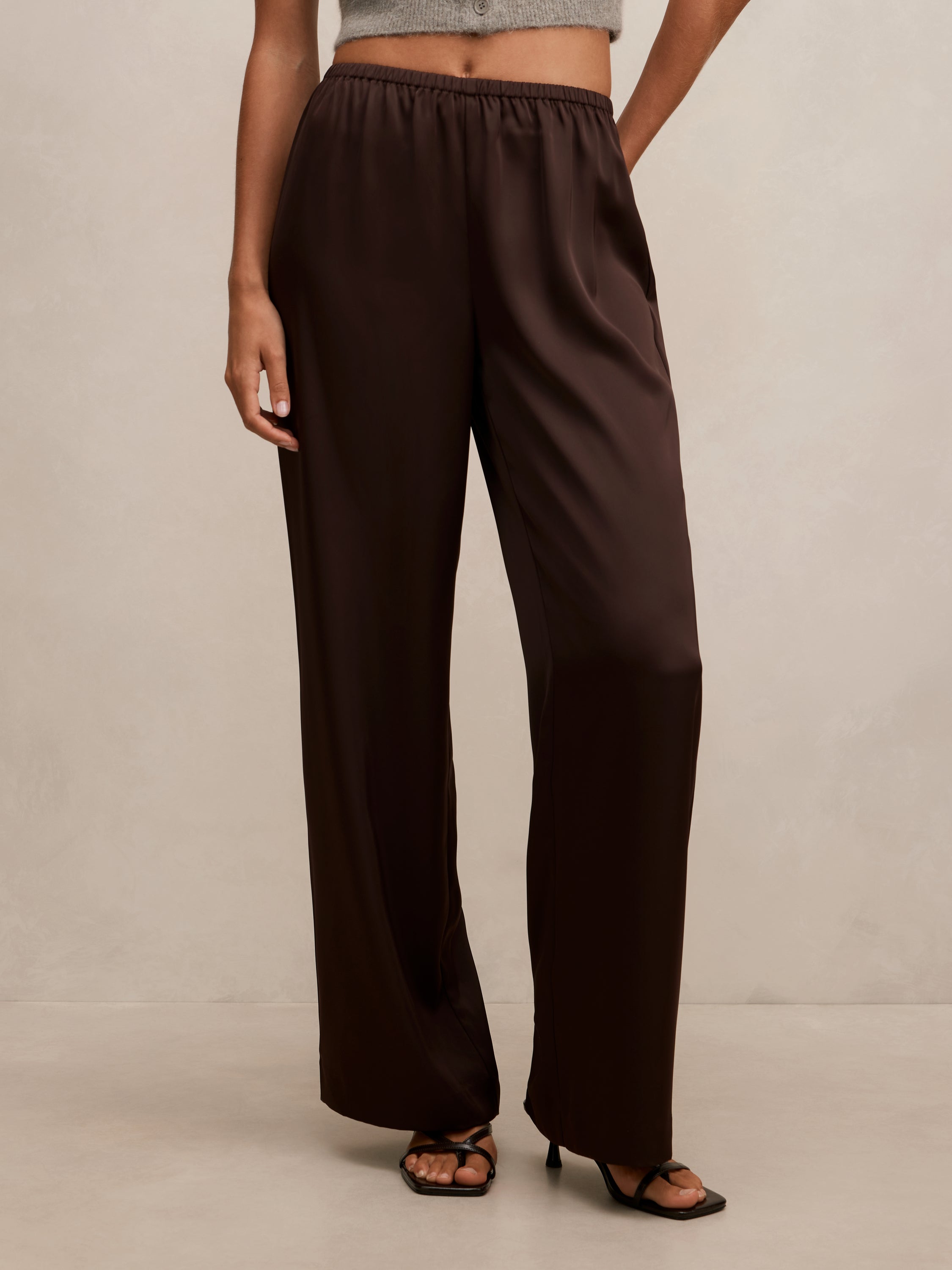 Sara Satin Wide Leg Pant