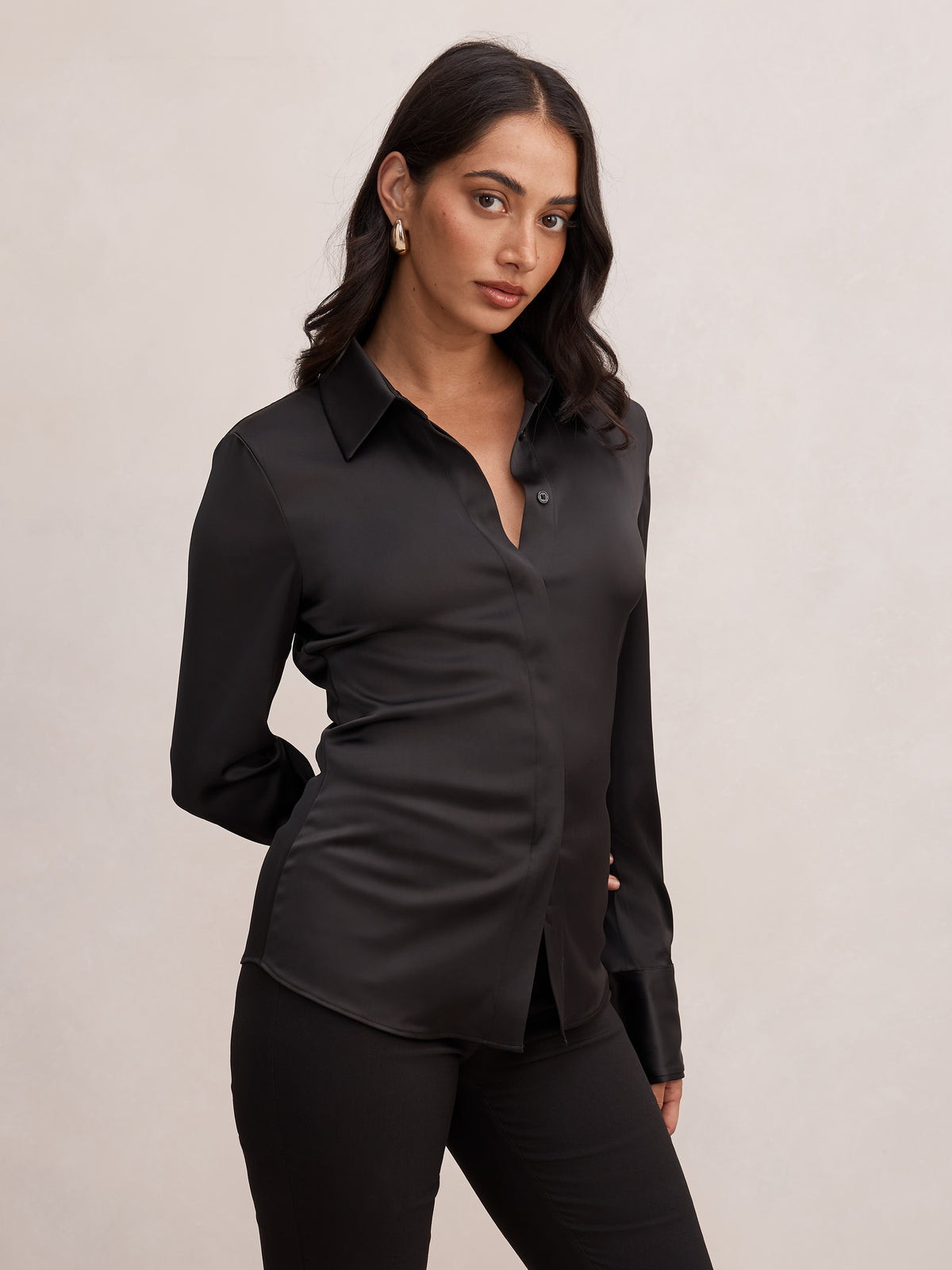Gigi Fitted Cuffed Shirt