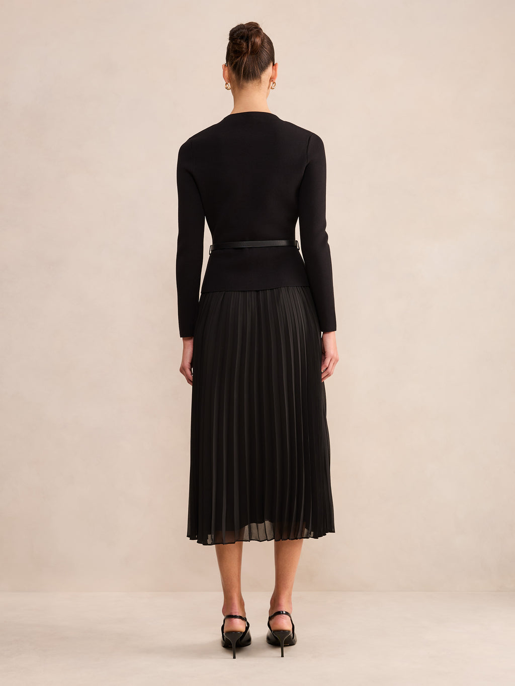 Milana Funnel Neck Midi Dress