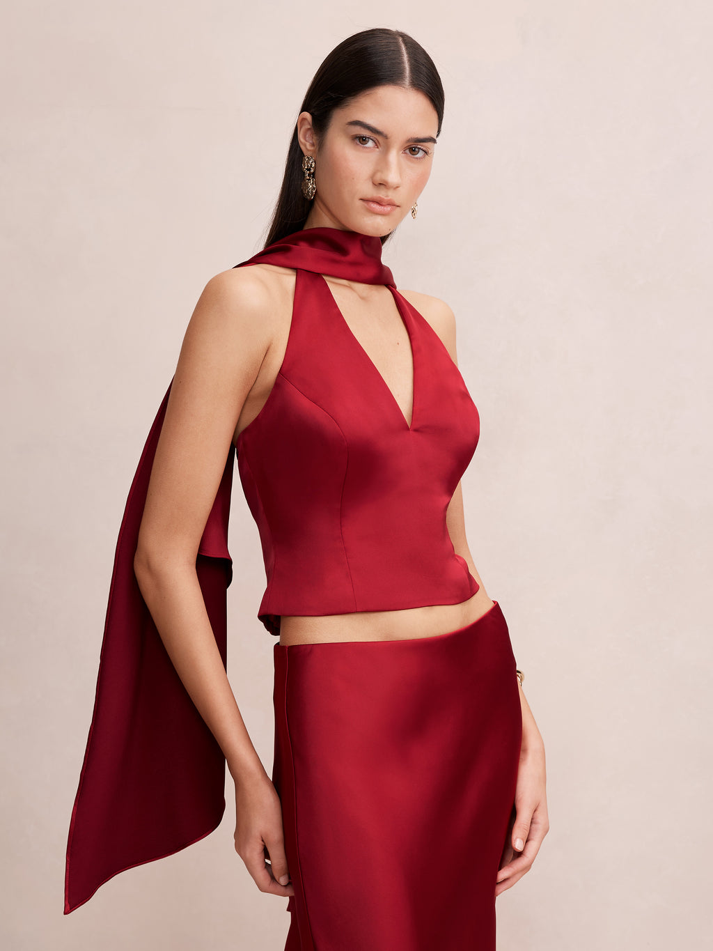Bella Halter Scarf Top