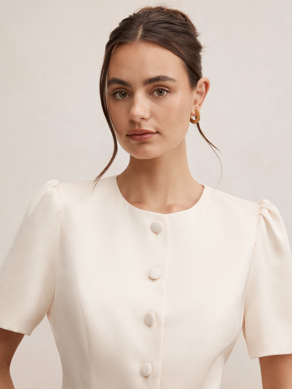 Tarni Structured Satin Blouse