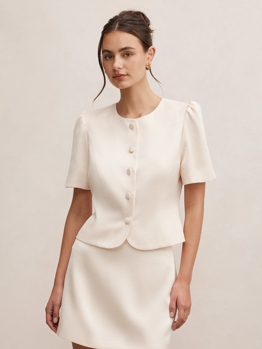Tarni Structured Satin Blouse