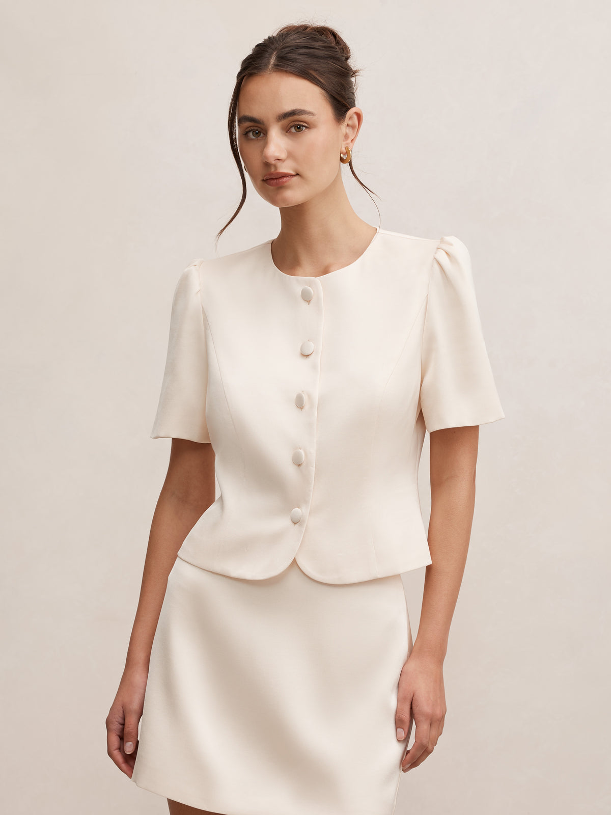 Tarni Structured Satin Blouse