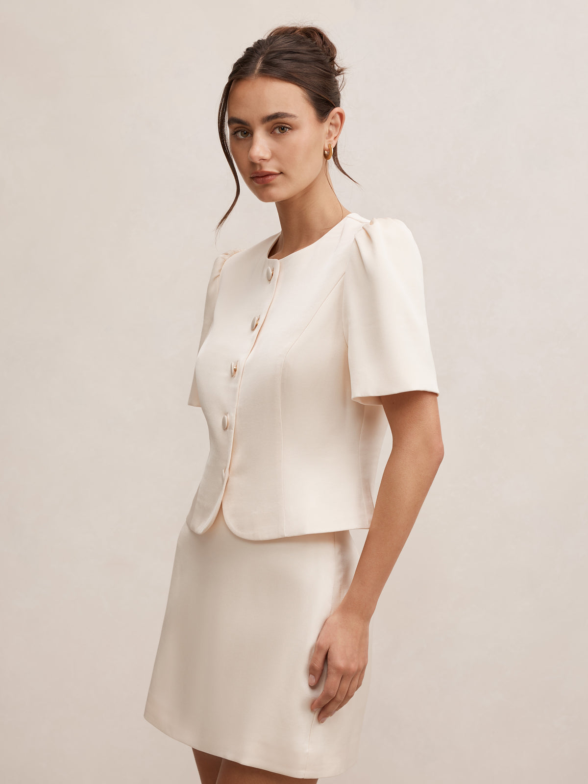 Tarni Structured Satin Blouse