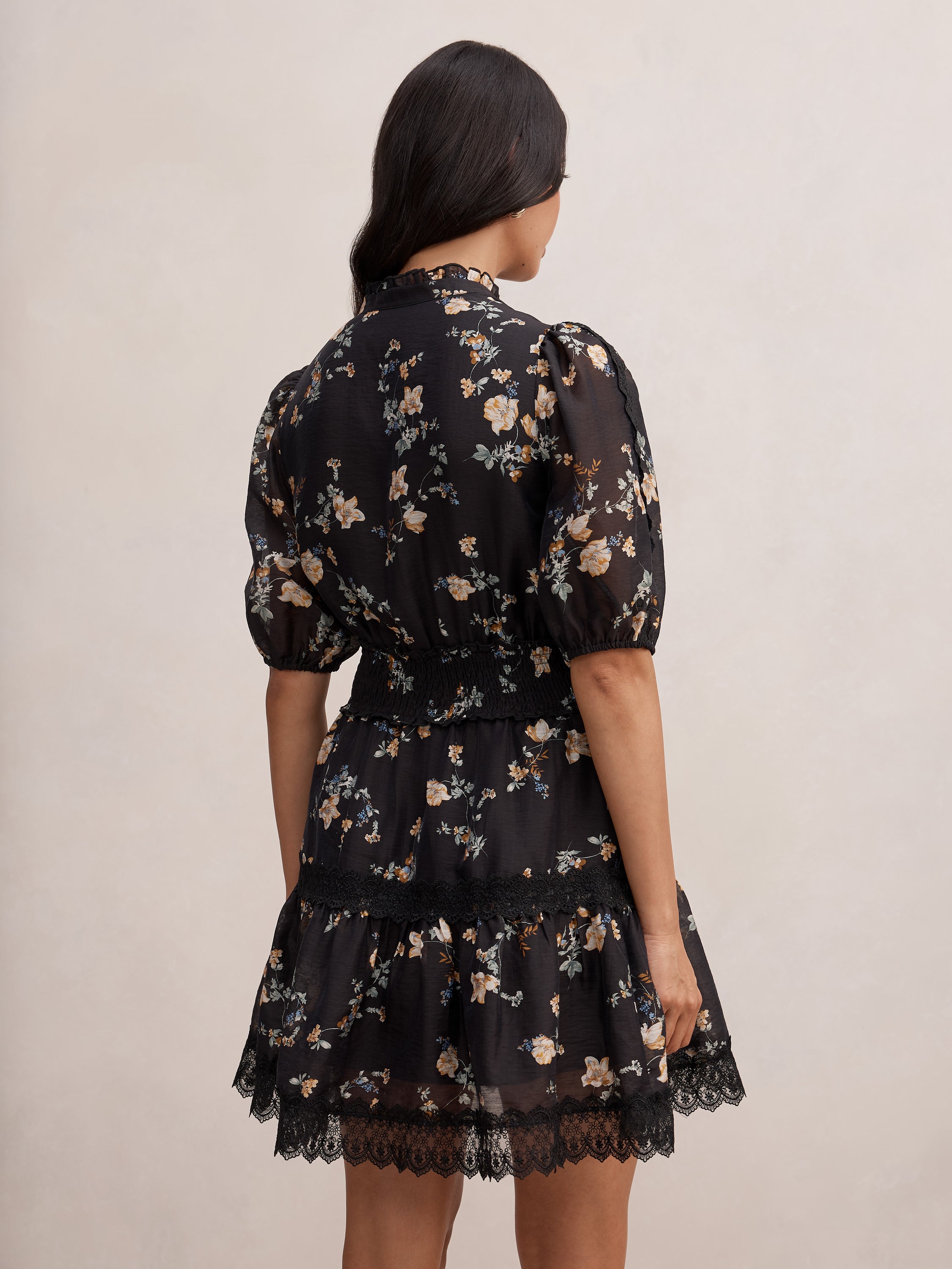 Florence Lace Trim Skater Mini