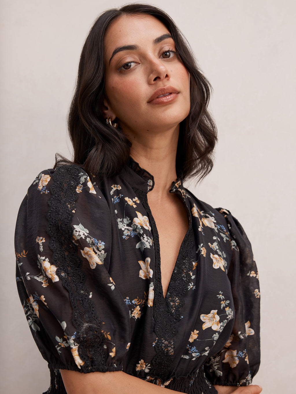 Florence Lace Trim Skater Mini