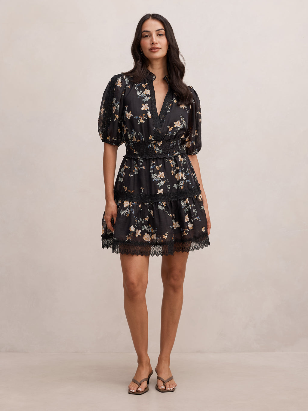 Florence Lace Trim Skater Mini