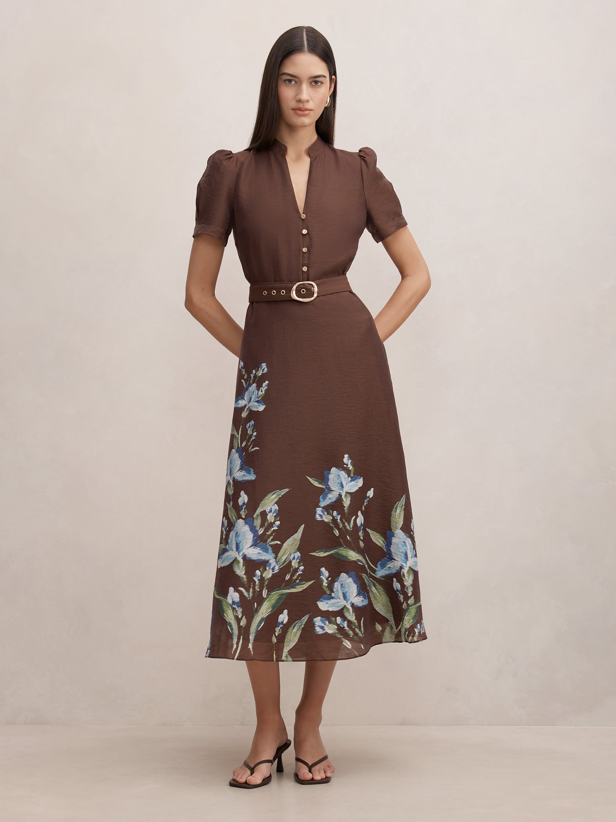 Vereena Button Down Midi Dress
