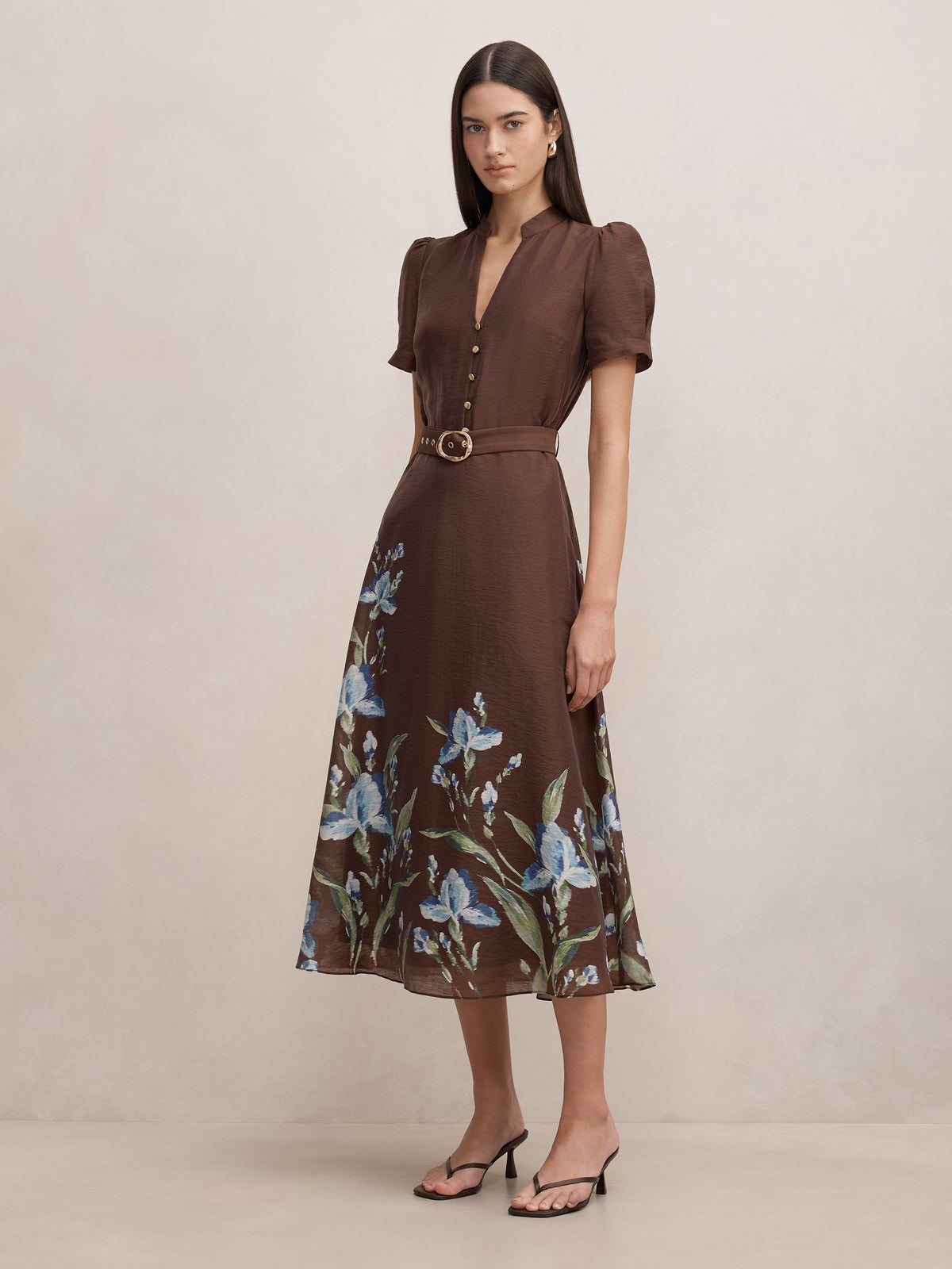 Vereena Button Down Midi Dress
