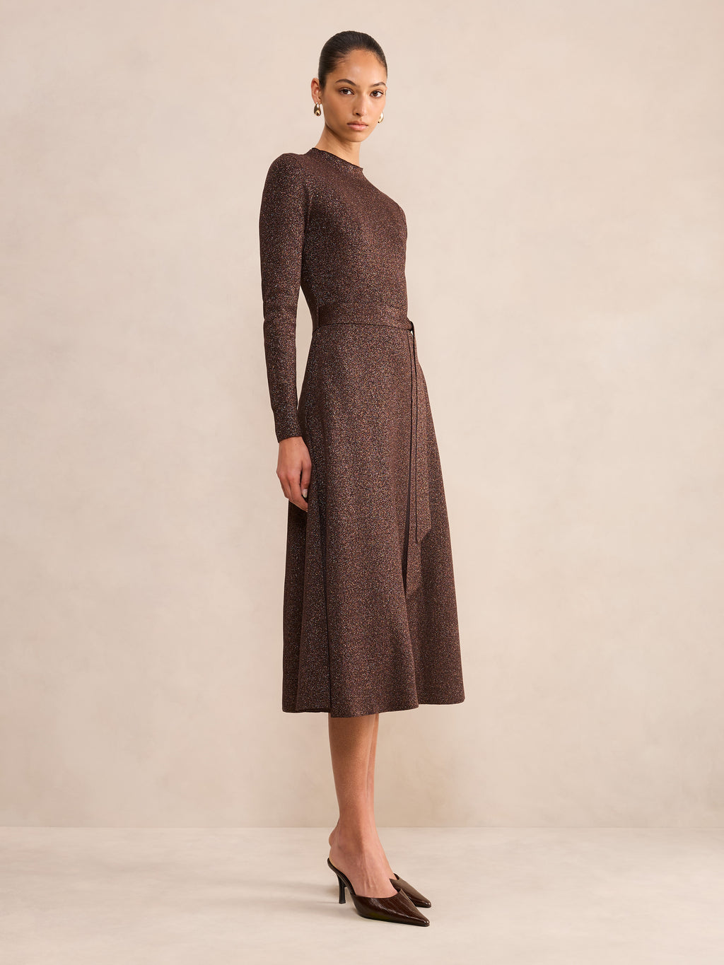 Felicity Metallic Knit Midi