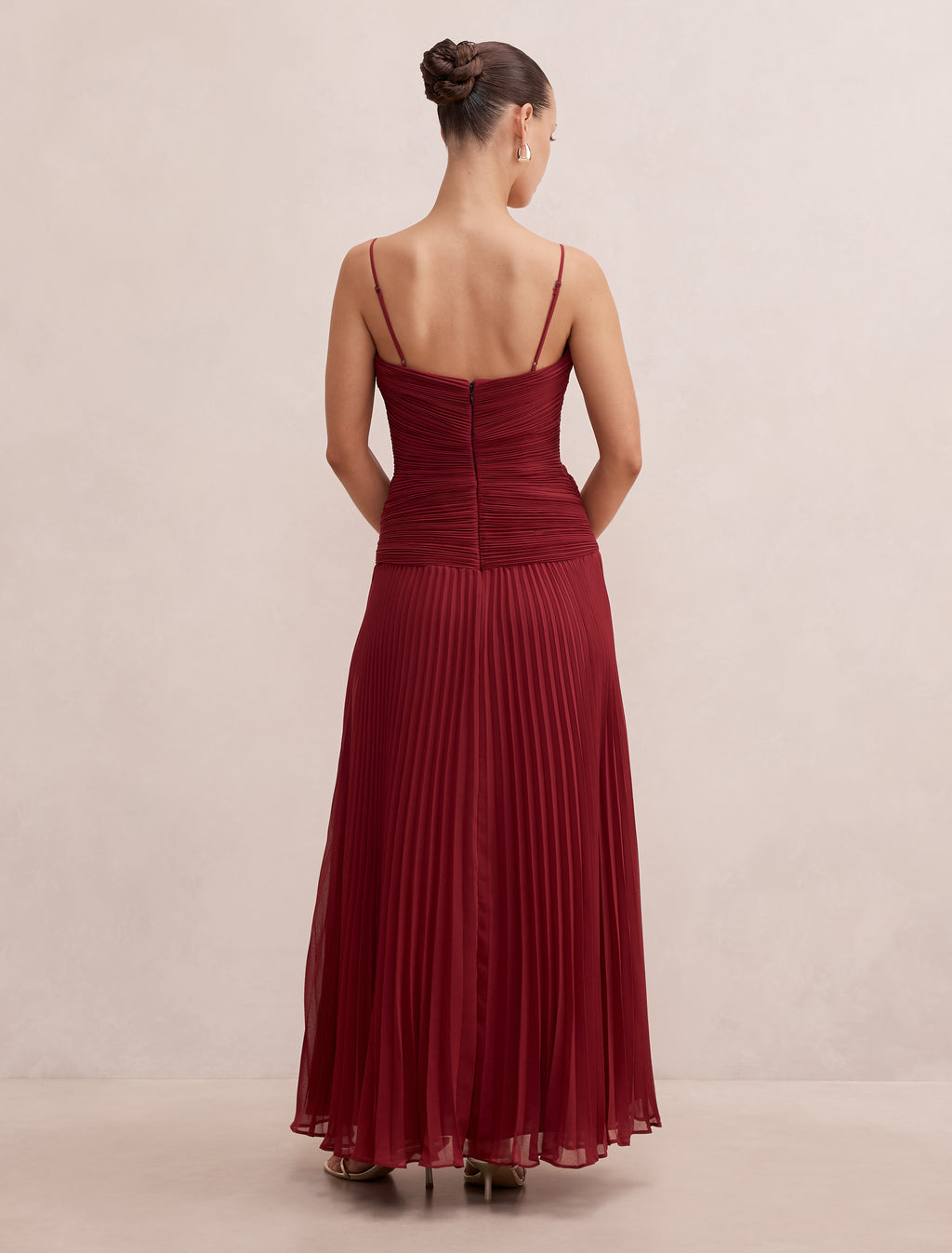 Bella Petite Pleated Maxi Dress