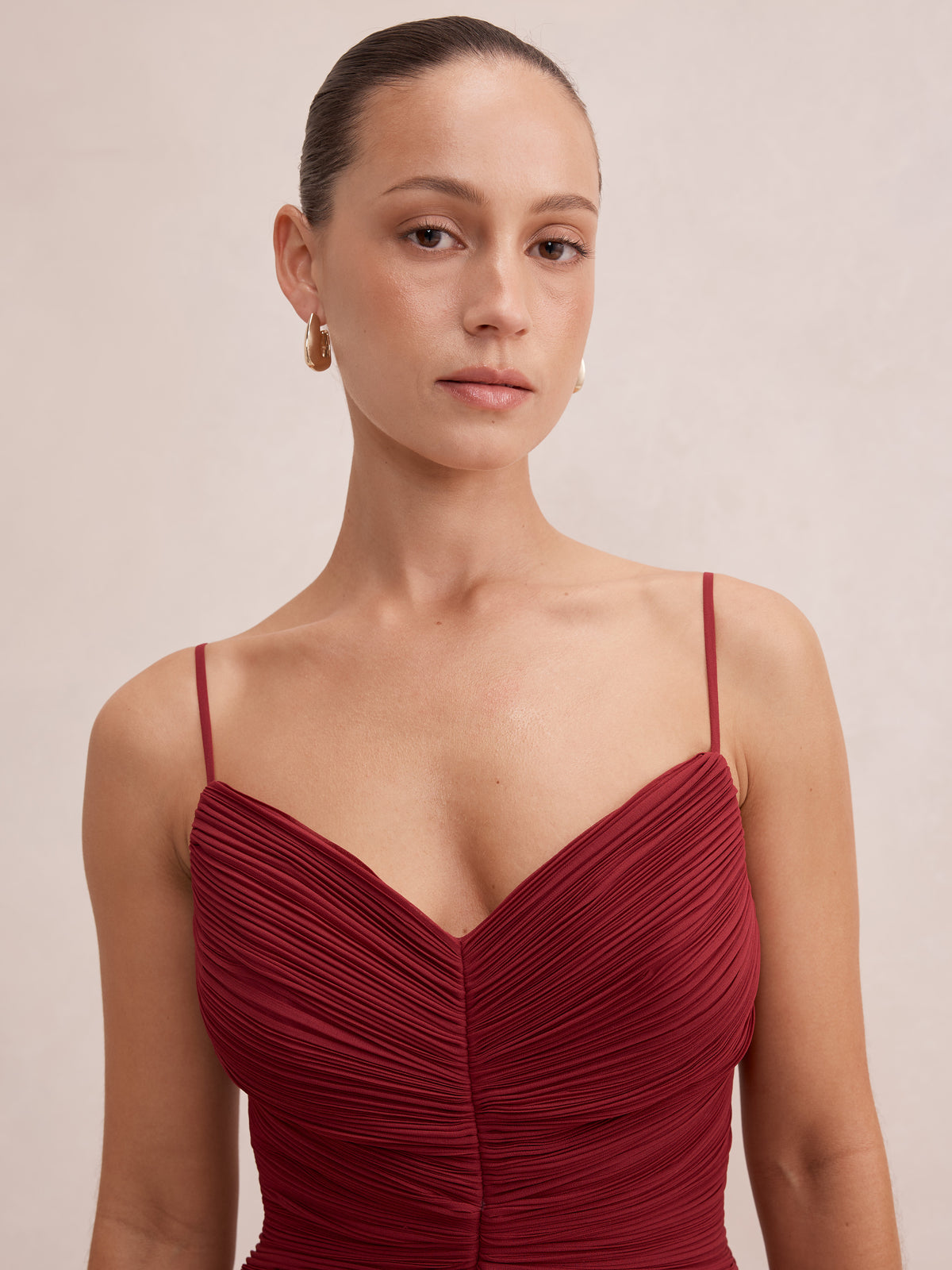 Bella Petite Pleated Maxi Dress