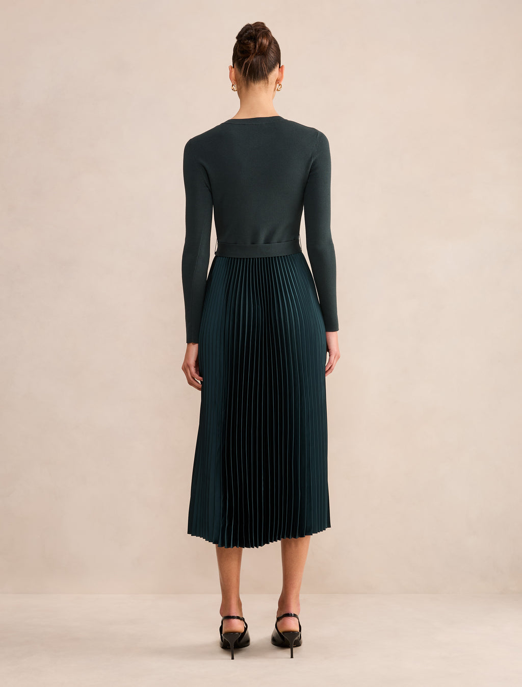 Hailey Woven Mix Knit Dress