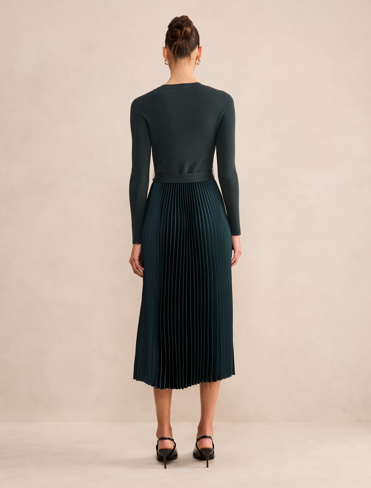 Hailey Woven Mix Knit Dress