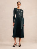 Hailey Woven Mix Knit Dress