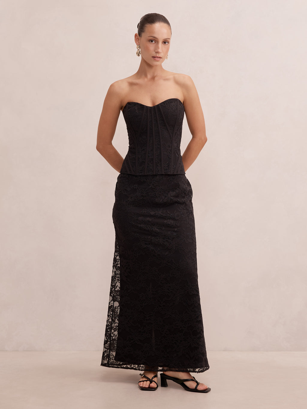Myla Petite Corset Lace Maxi Dress