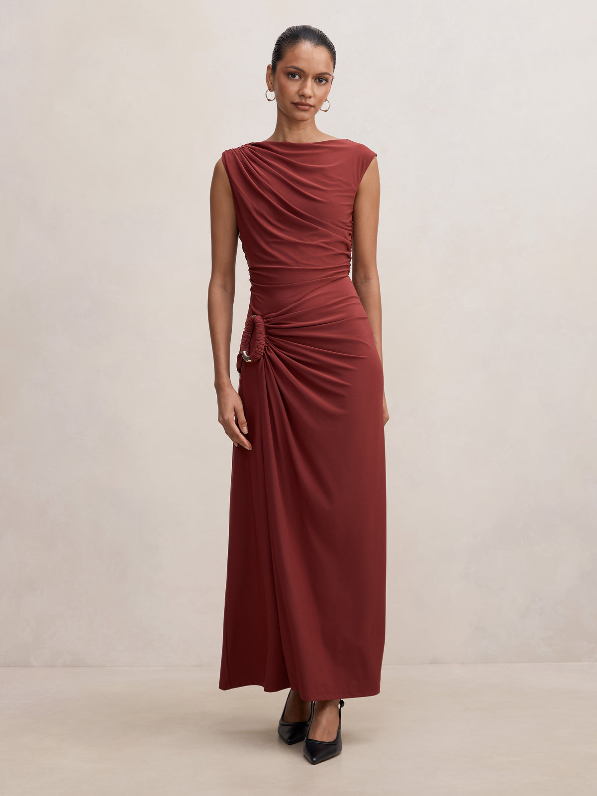 Fiora Petite Hardware Jersey Dress
