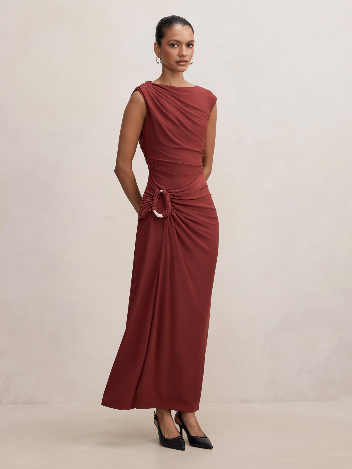 Fiora Petite Hardware Jersey Dress