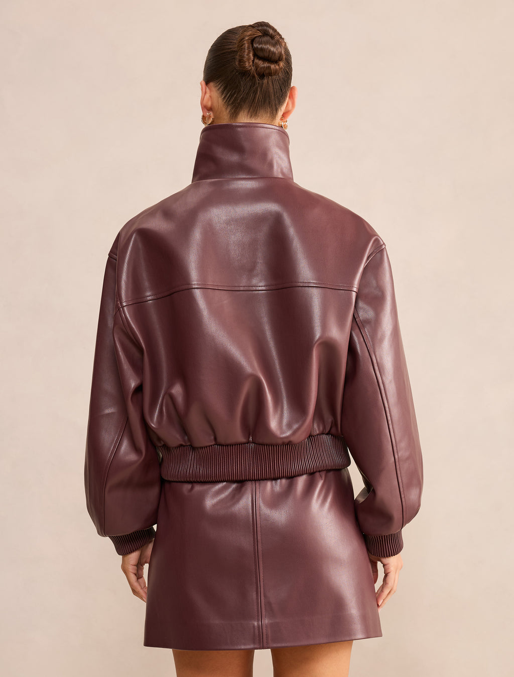 Lynsey Petite PU Bomber