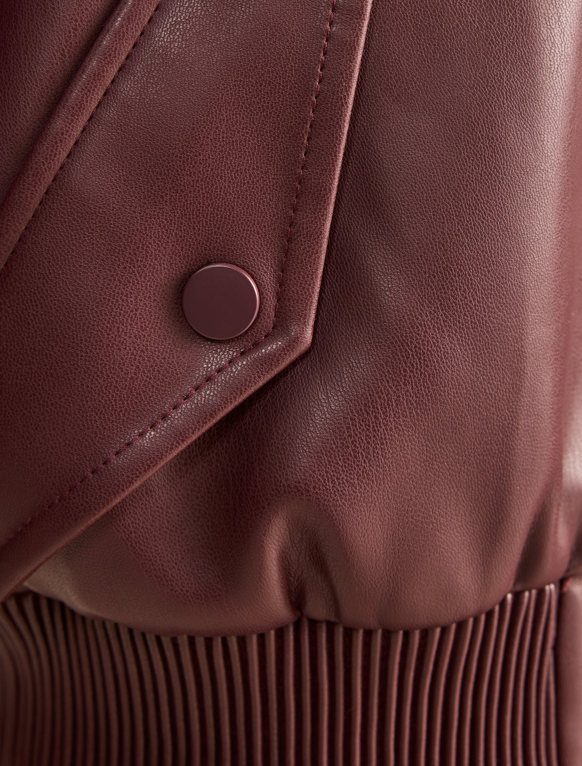 Lynsey Petite PU Bomber