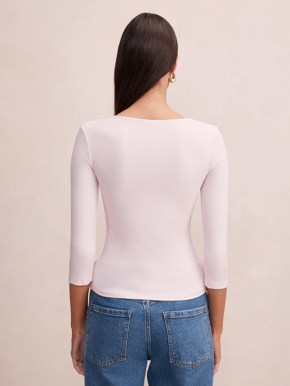 Selena Lace Trim 3/4 Sleeve
