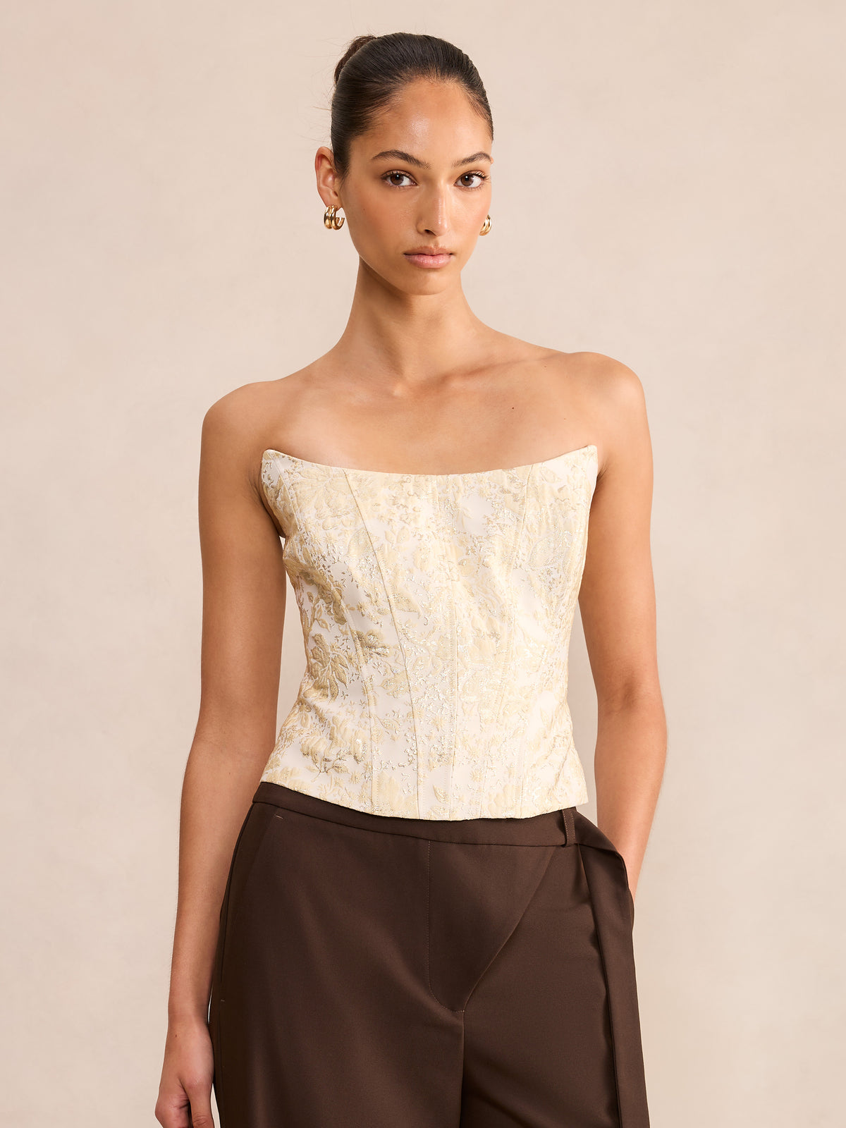 Lara Jacquard Corset Top
