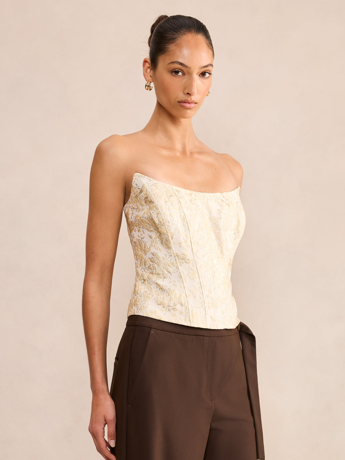 Lara Jacquard Corset Top