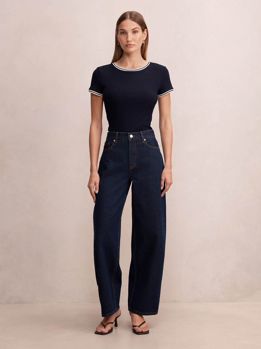 Rosie Tipped Trim Short Sleeve Tee