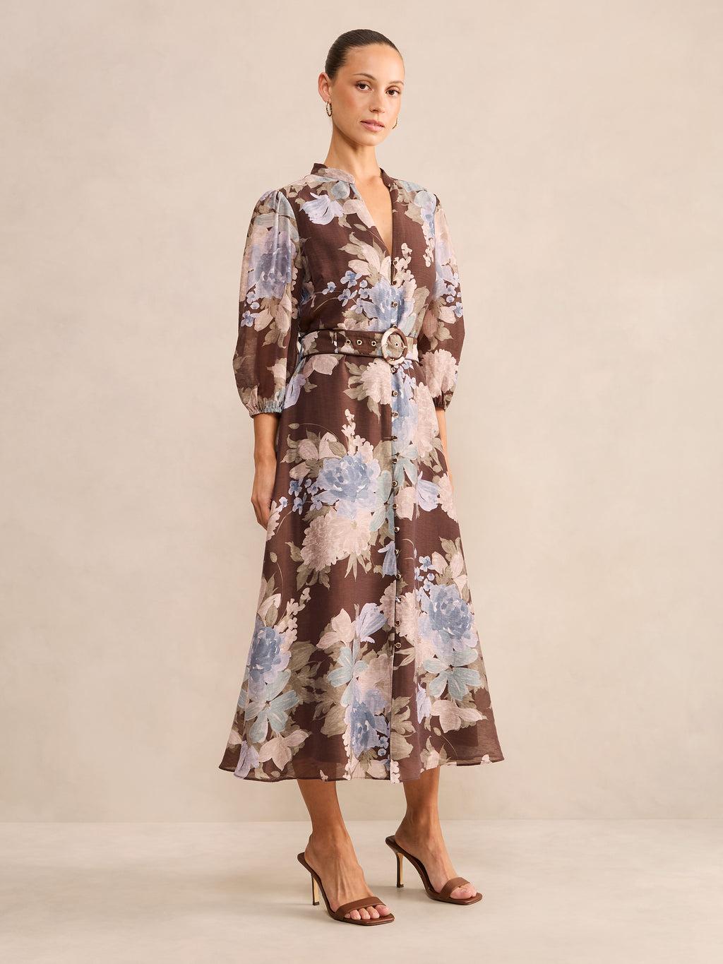 Irena Petite Printed Midi Dress