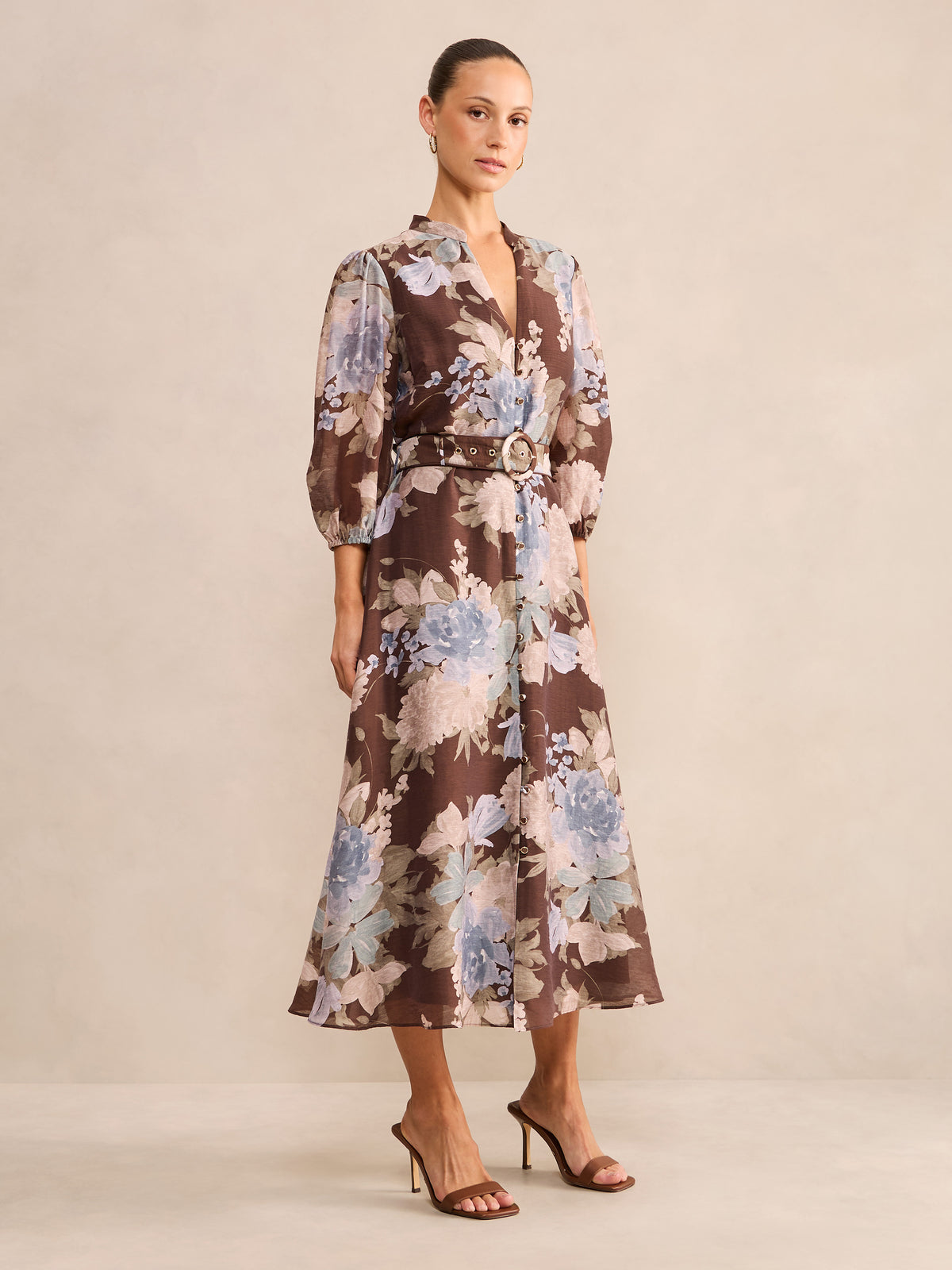 Irena Petite Printed Midi Dress