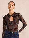 Ava Lace Keyhole Long Sleeve