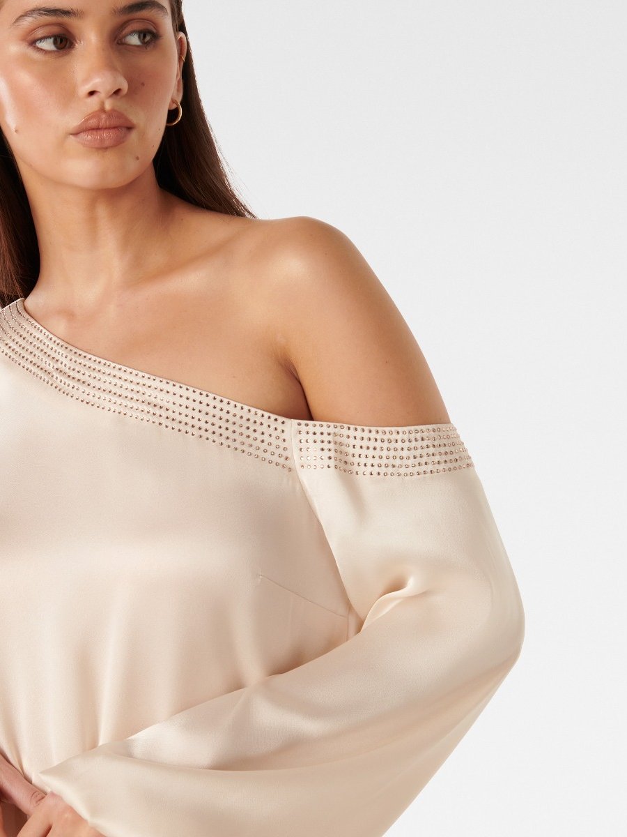 Anya Asymmetric Embellished Top