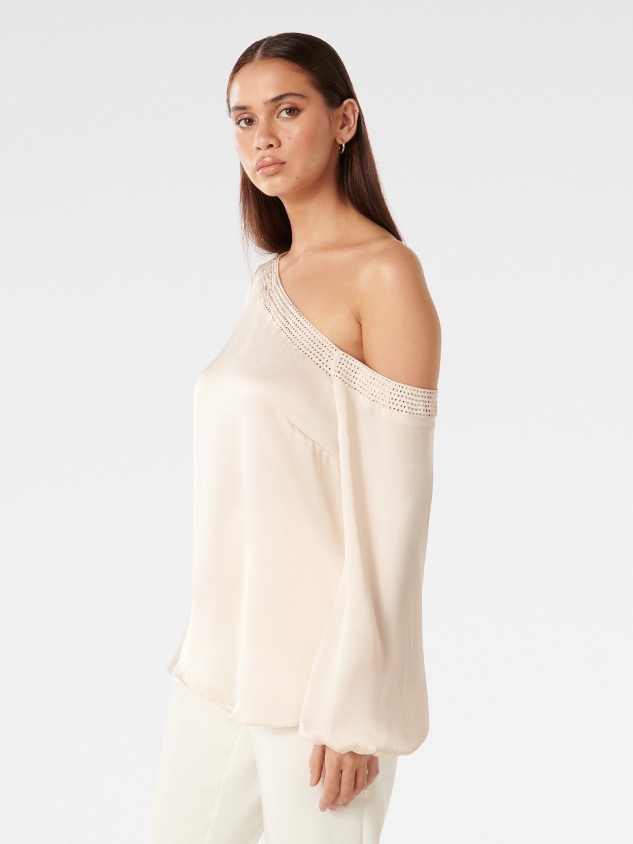 Anya Asymmetric Embellished Top