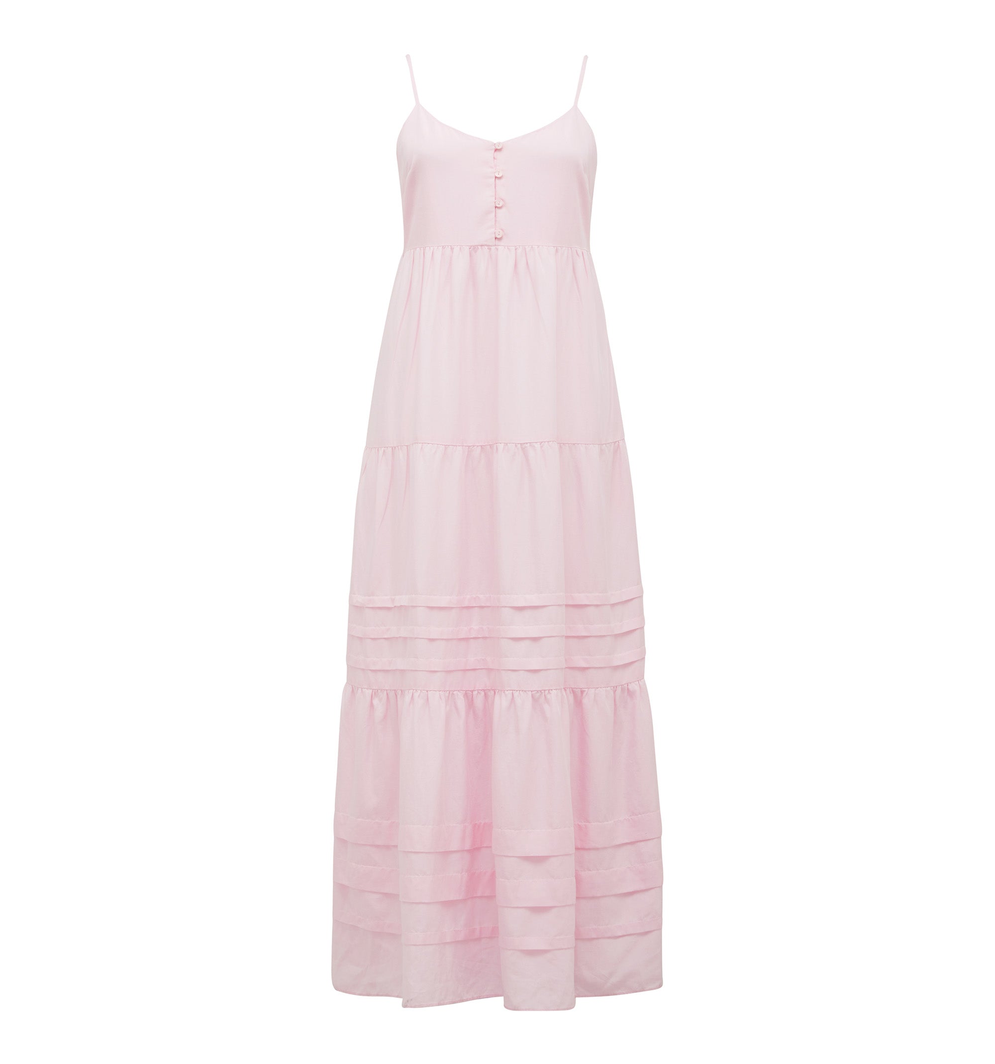 Savannah Pintuck Tiered Midi Dress