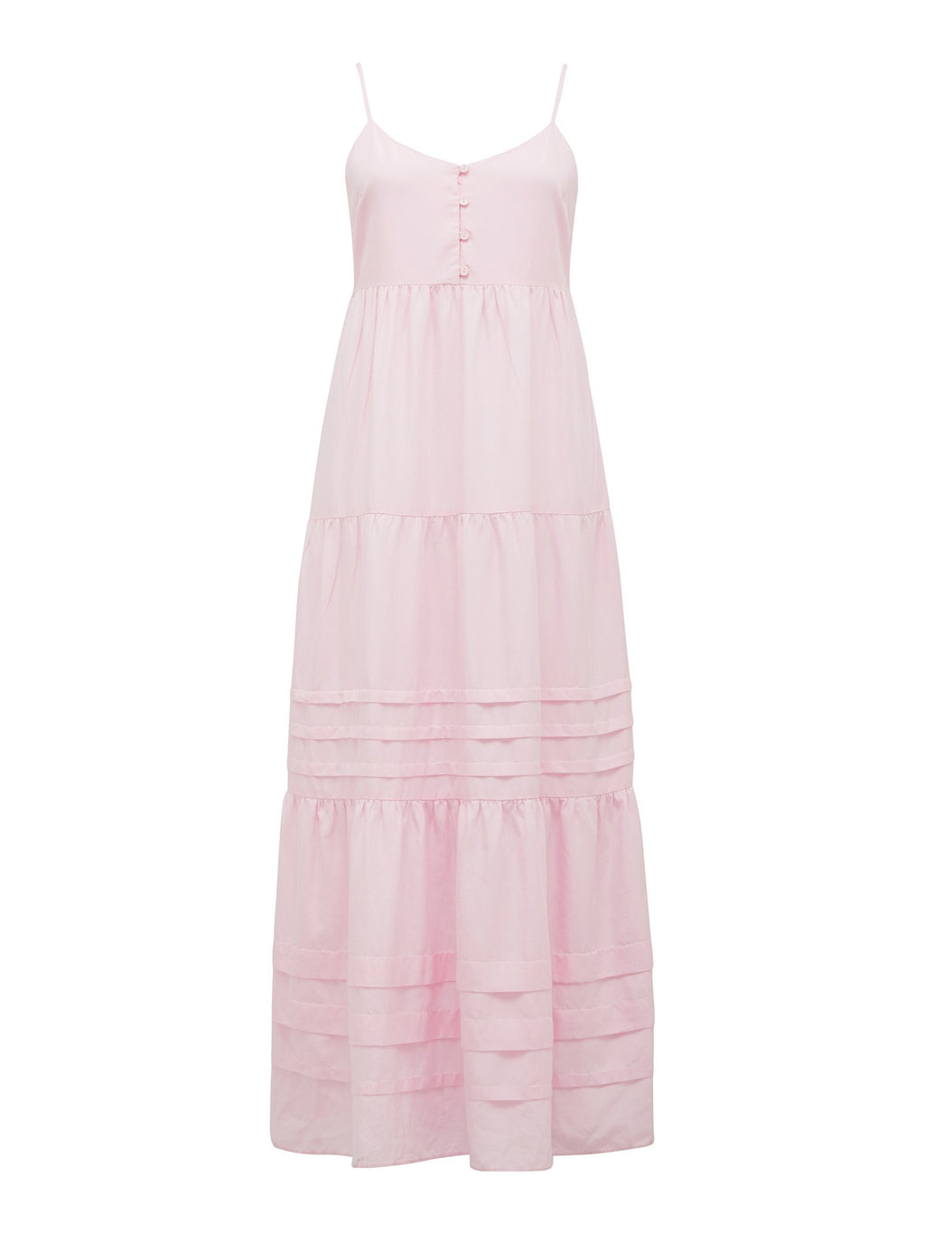 Savannah Pintuck Tiered Midi Dress