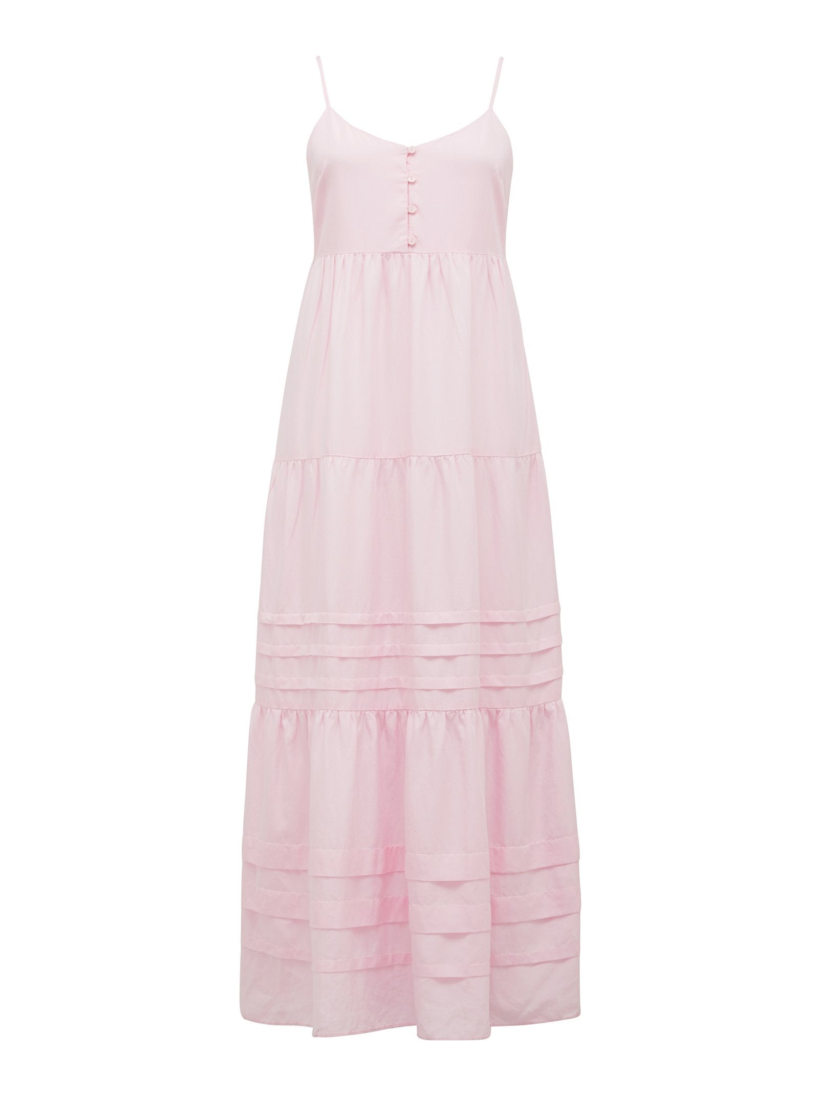 Savannah Pintuck Tiered Midi Dress
