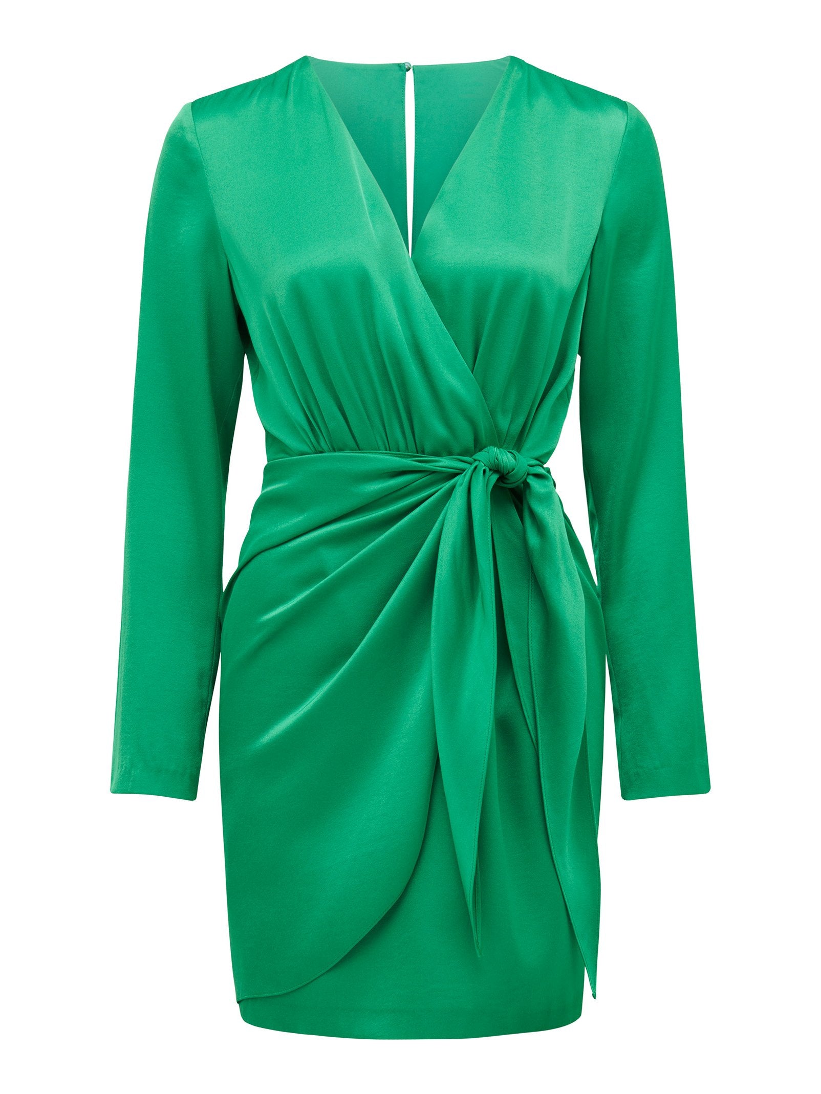 Ava Satin Sarong Mini Dress