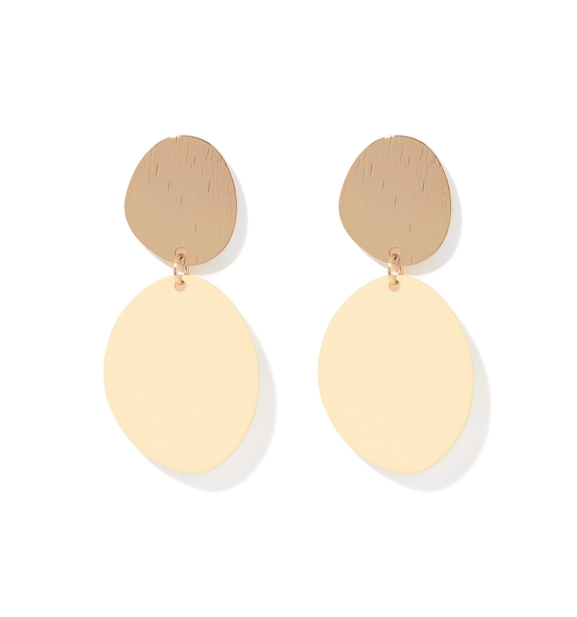Olympia Coated Disc Drop Earring