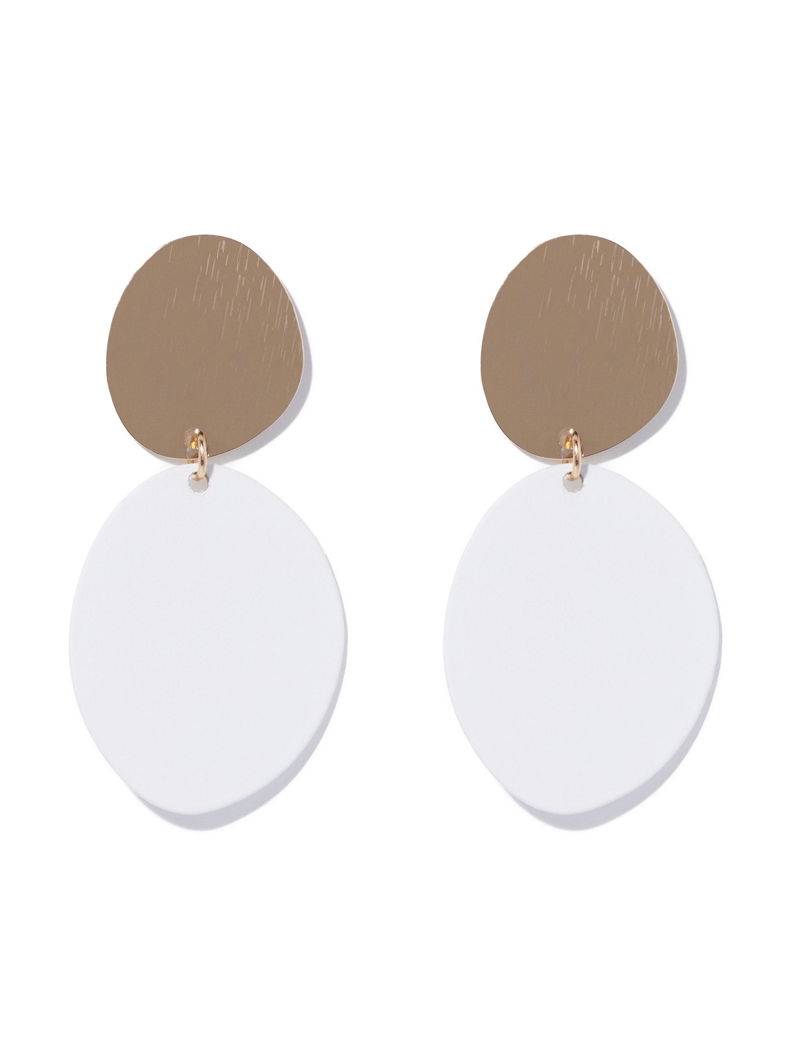 Olympia Coated Disc Drop Earring
