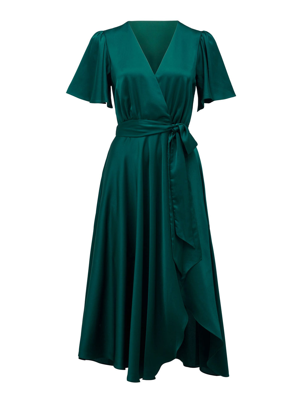 Mona Flutter Sleeve Midi Dress